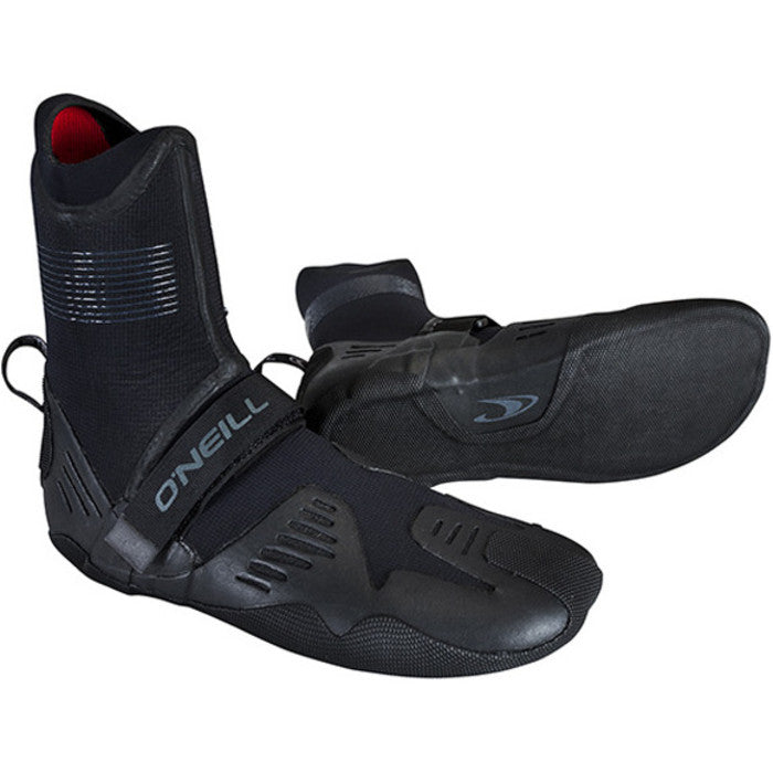 O'Neill 5102 Psycho Tech RT 7mm booties, black surf boots size 10
