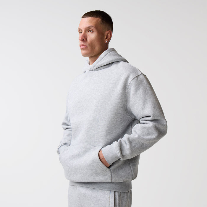 Box Fit Hoodie | Grey Marl