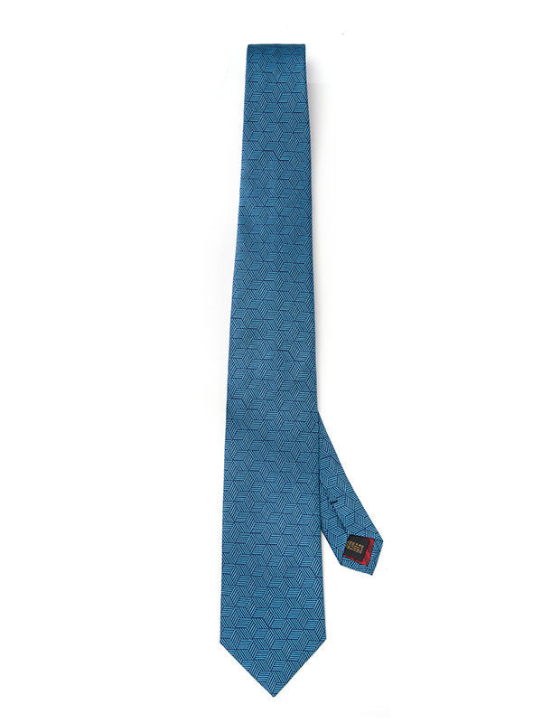 Campania Structure Dark Turquoise Silk Tie
