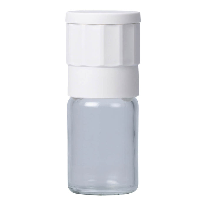 Salt of the Earth Ceramic Sea Salt Grinder, a spice grinder out of a fine porcelain material that is non-corrosive. Metal and nylon free grinding mechanism. Easy to clean with a removable and refillable glass jar.