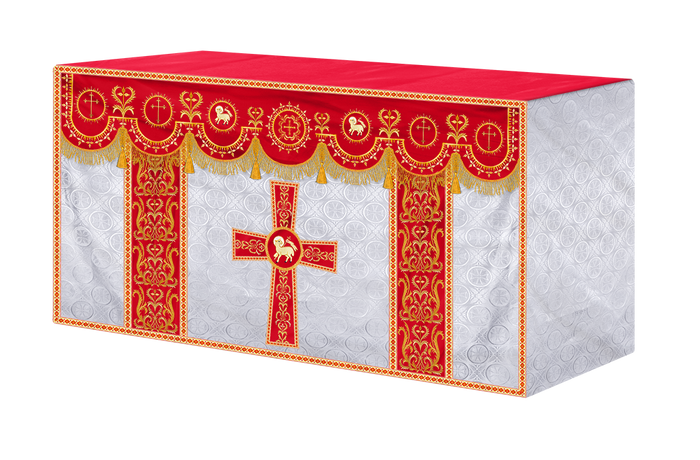 Damask / Lamb / White - Red