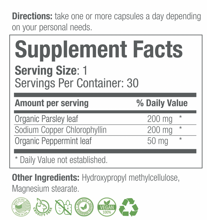 Full Body Deodorizing Supplement | 30 Capsules