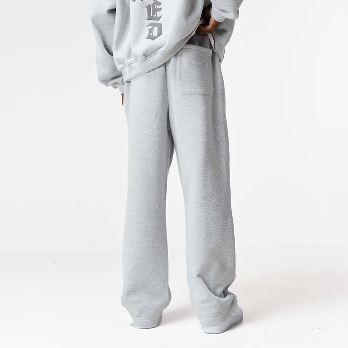 Gothic 2.0 Loose Fit Open Hem Jogger | Grey Marl