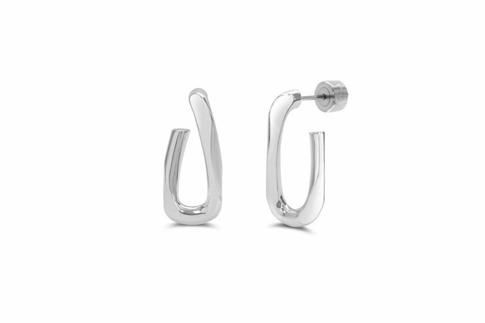 Isla Twisted Link Silver Earring
