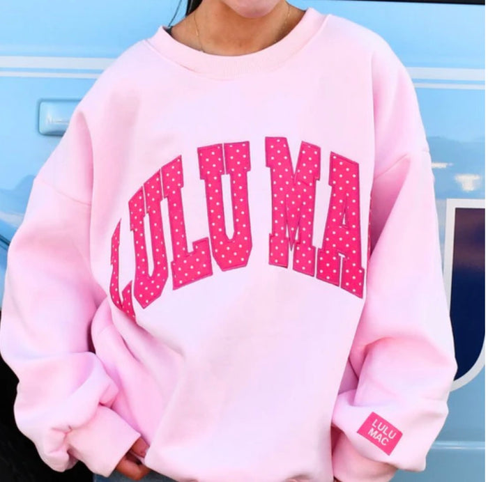 LM-Pink Polkadot Sweatshirt