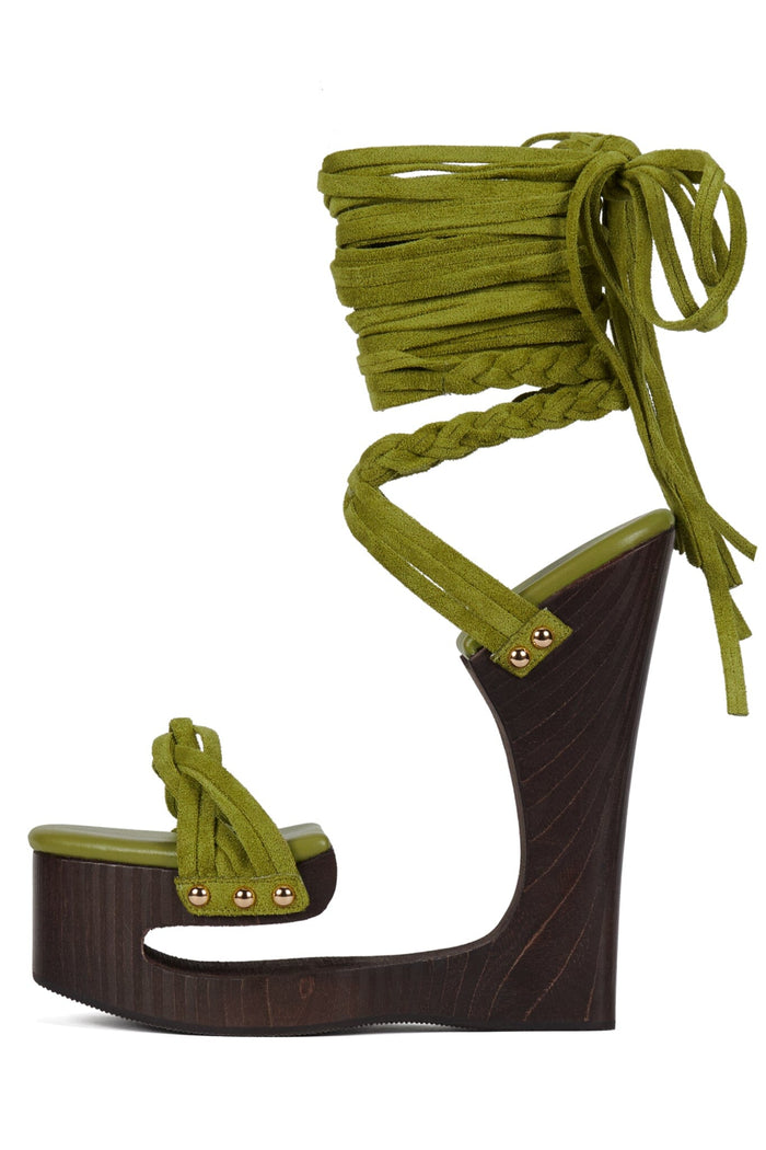 Chartreuse Suede Brown / 6