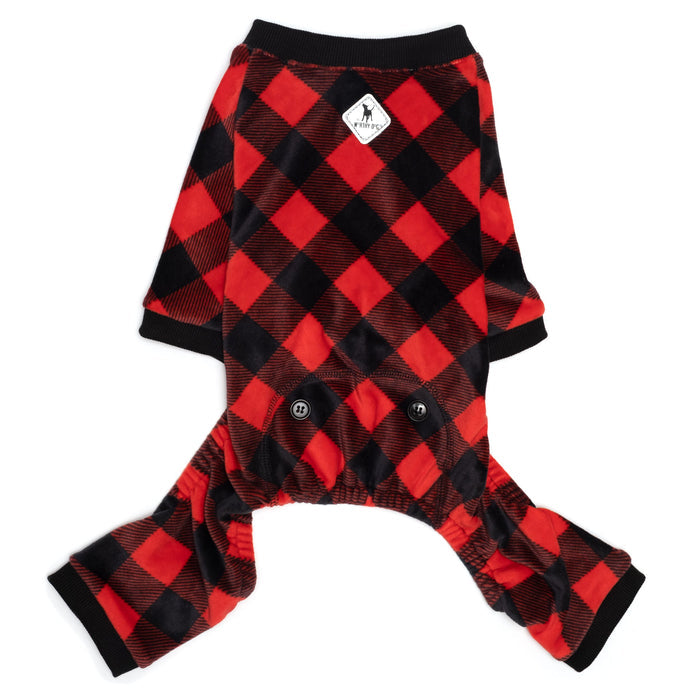 BUFFALO-PLAID-DOG-PAJAMAS