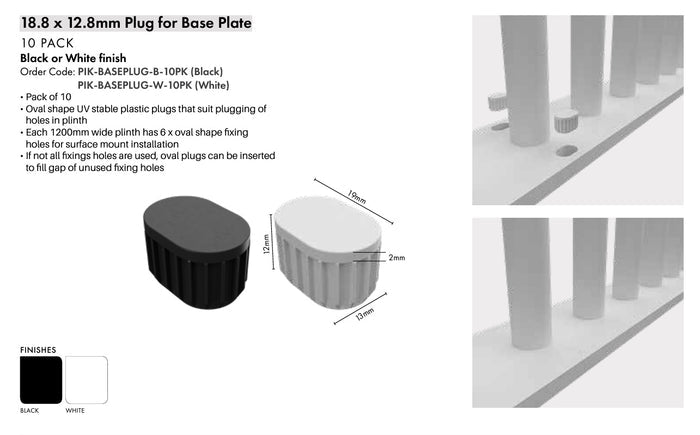 PIK - BASE PLUG - Black - 10pk - Image 2
