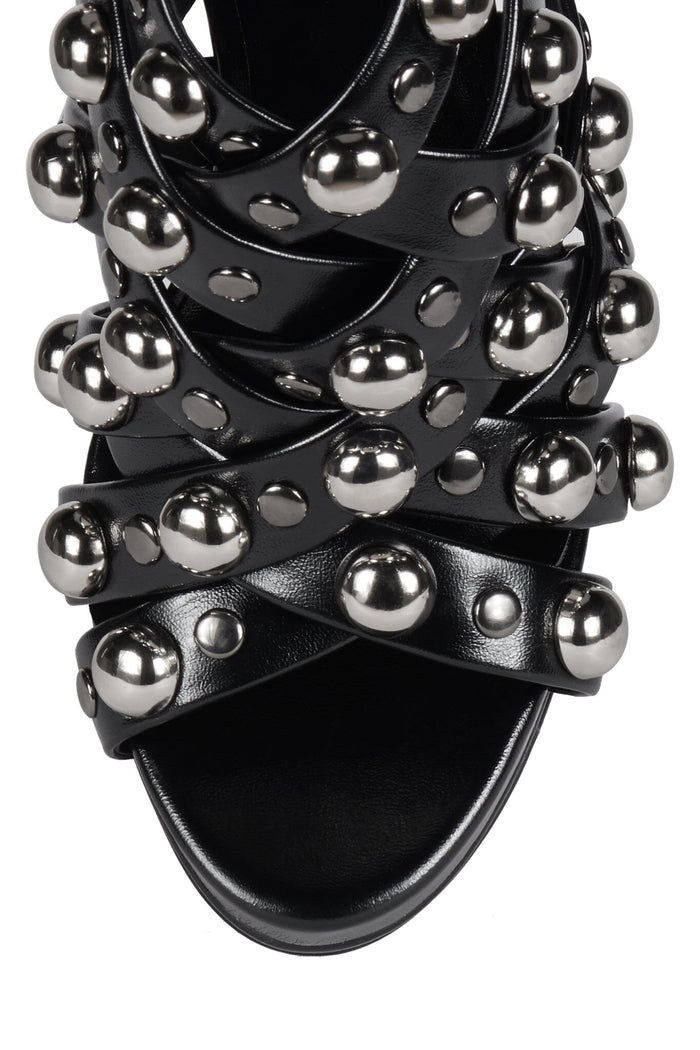 RETALIATE Jeffrey Campbell Heeled Sandals Black Silver