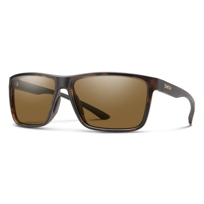 Riptide Chromapop sunglasses in matte tortoise with brown polarized lenses offered by Smith