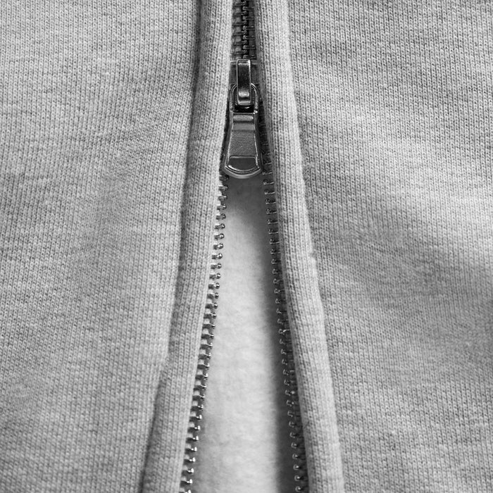 Space For Clarity Cropped Zip Hoodie | Grey Marl