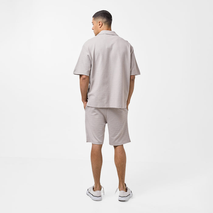 Tonal Knitted Shirt | Sand