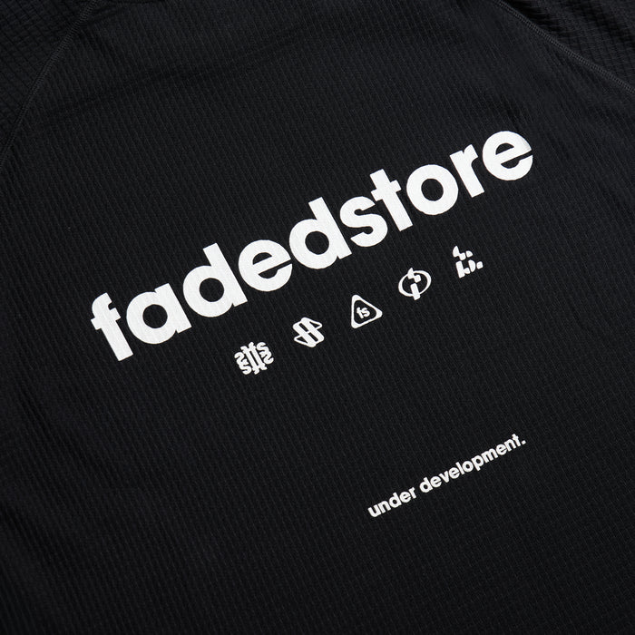 Under Development Long Sleeve Waffle T-Shirt | Off Black