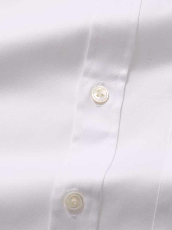 Antonello White Solid Full Sleeve Double Cuff Classic Fit Classic Formal Two Ply Mercerized Cotton Shirt