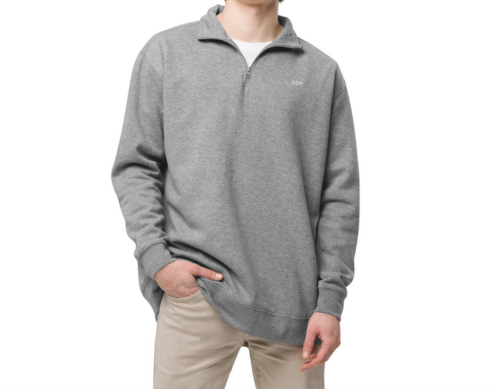 AØP Esso quarter zip - Carbon Grey
