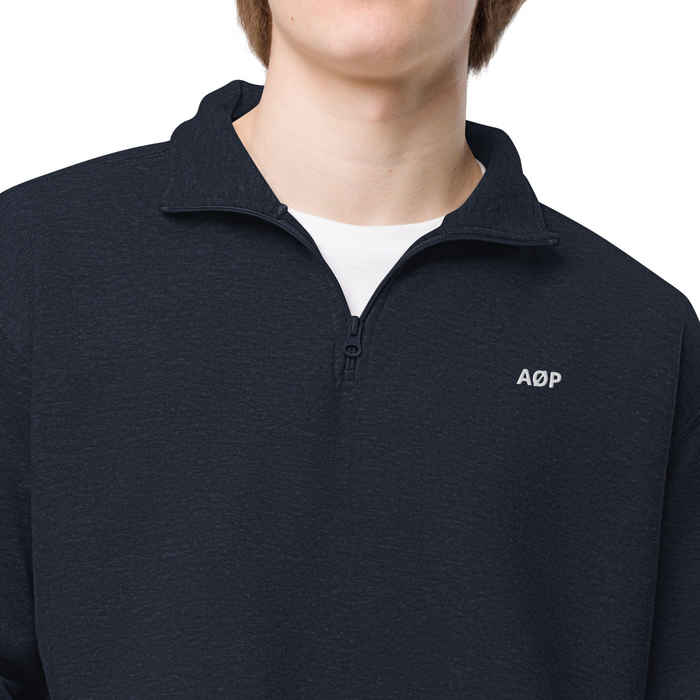 AØP Esso quarter zip - Navy blue