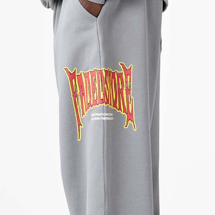 Blackletter Open Hem Jogger | Mid Grey