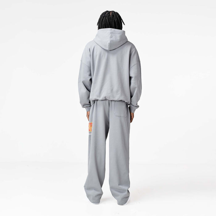 Blackletter Open Hem Jogger | Mid Grey