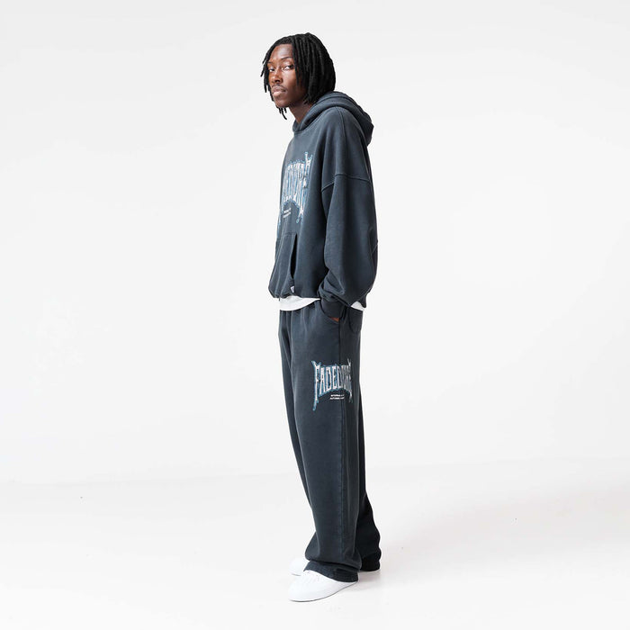 Blackletter Open Hem Jogger | Washed Black