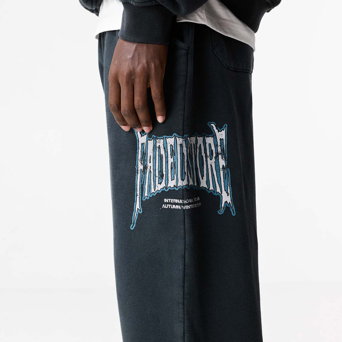 Blackletter Open Hem Jogger | Washed Black