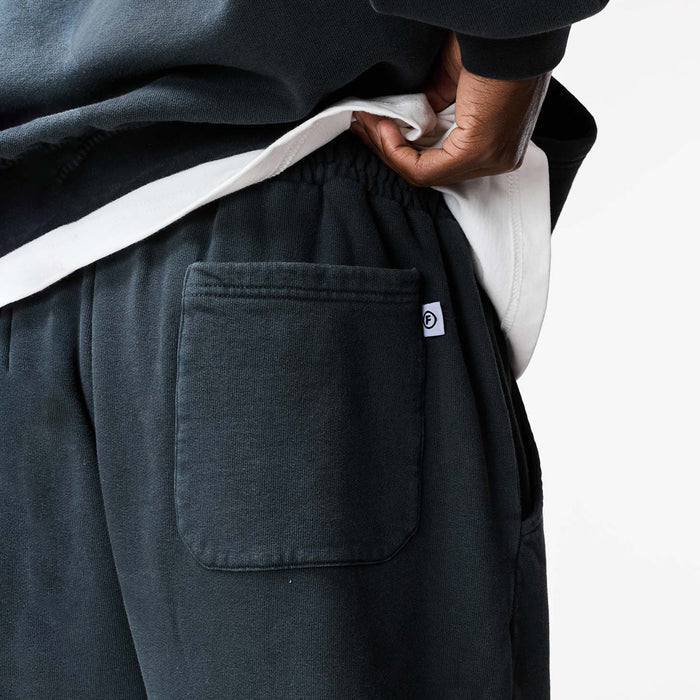 Blackletter Open Hem Jogger | Washed Black