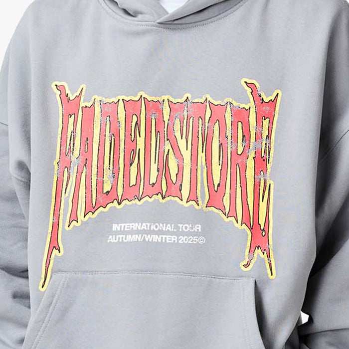 Blackletter Open Hem Tracksuit | Mid Grey