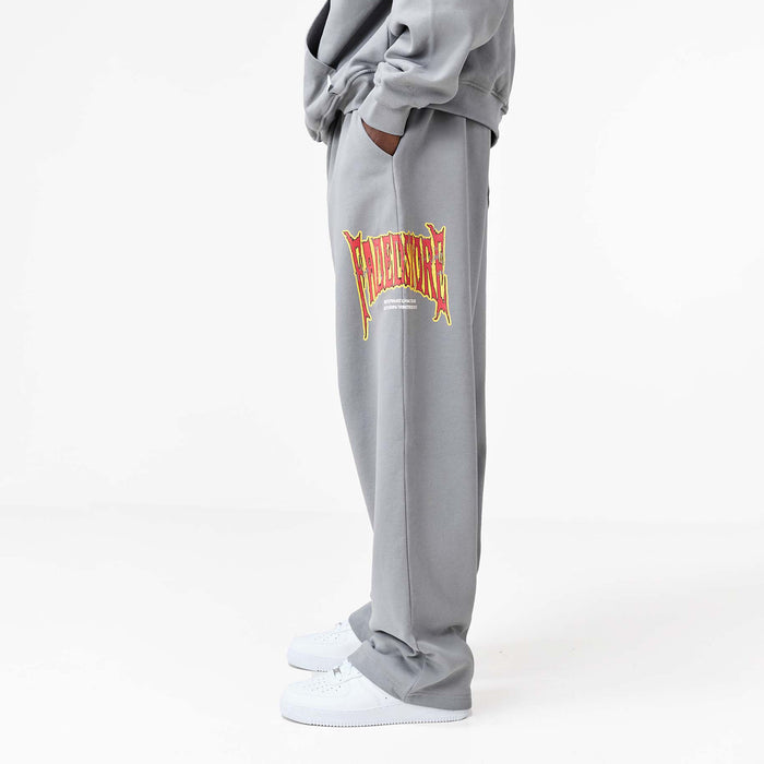 Blackletter Open Hem Tracksuit | Mid Grey