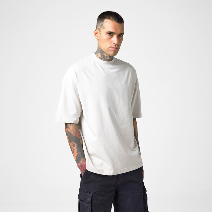 Men's  Off White  Box Fit T-Shirt  FadedStore Front View
