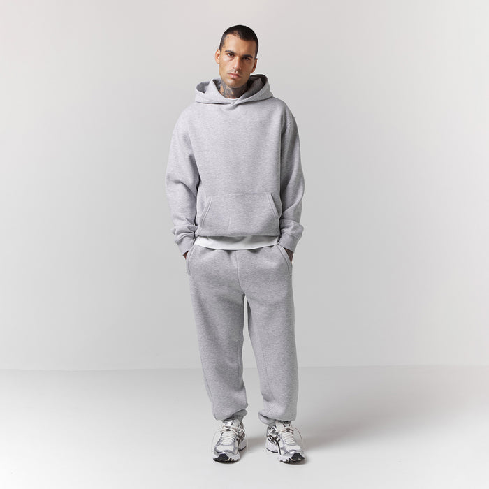 Men's  Grey Marl Box Fit Tracksuit  FadedStore Front View