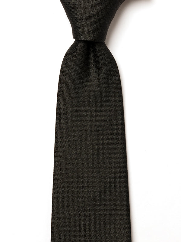 Campania Structure Dark Black Silk Tie