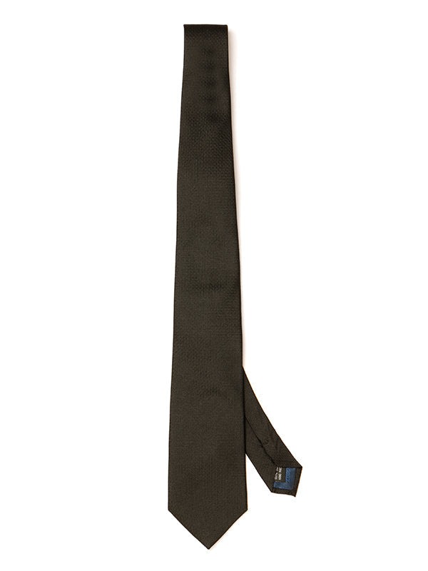 Campania Structure Dark Black Silk Tie
