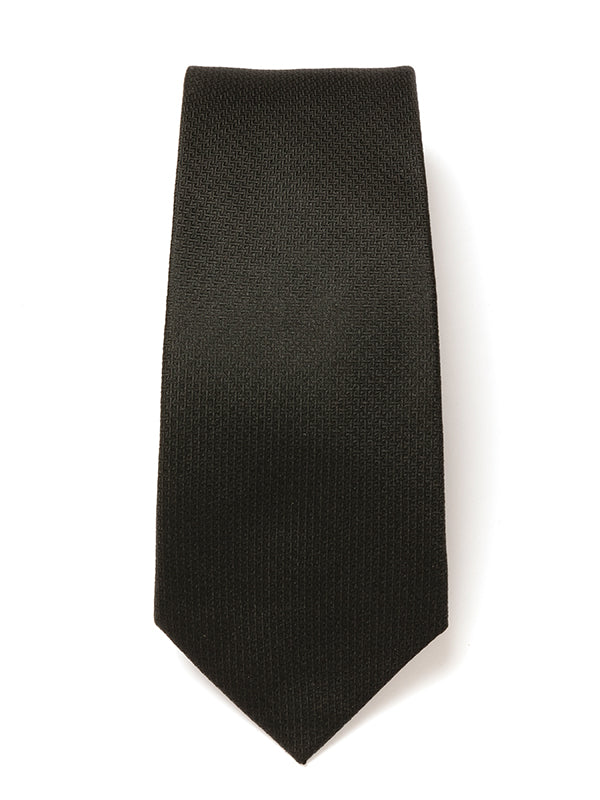Campania Structure Dark Black Silk Tie
