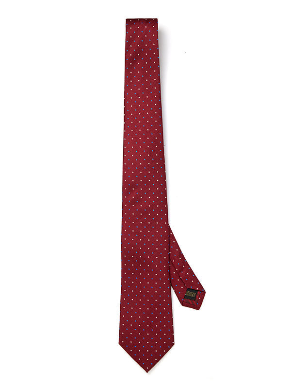 Campania Structure Dark Maroon Silk Tie