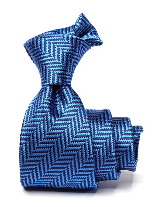 Campania Structure Medium Blue Silk Tie