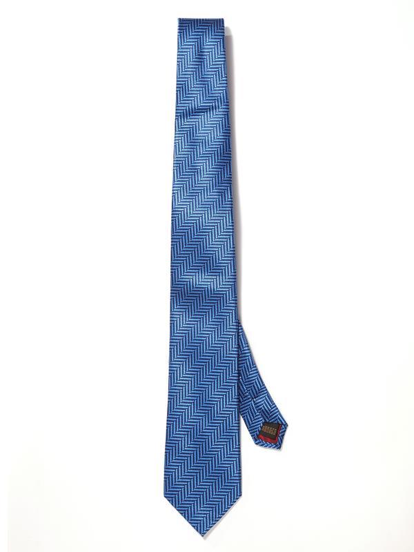 Campania Structure Medium Blue Silk Tie