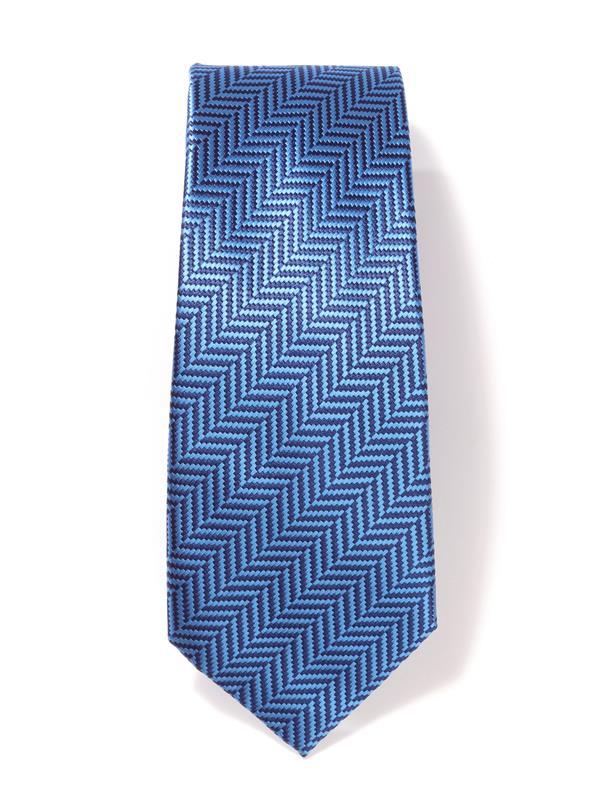 Campania Structure Medium Blue Silk Tie