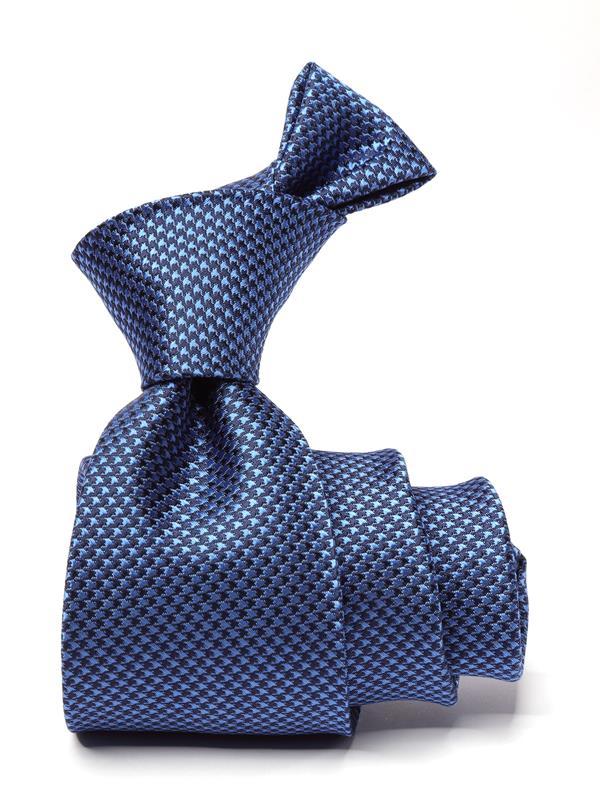 Campania Structure Medium Blue Silk Tie
