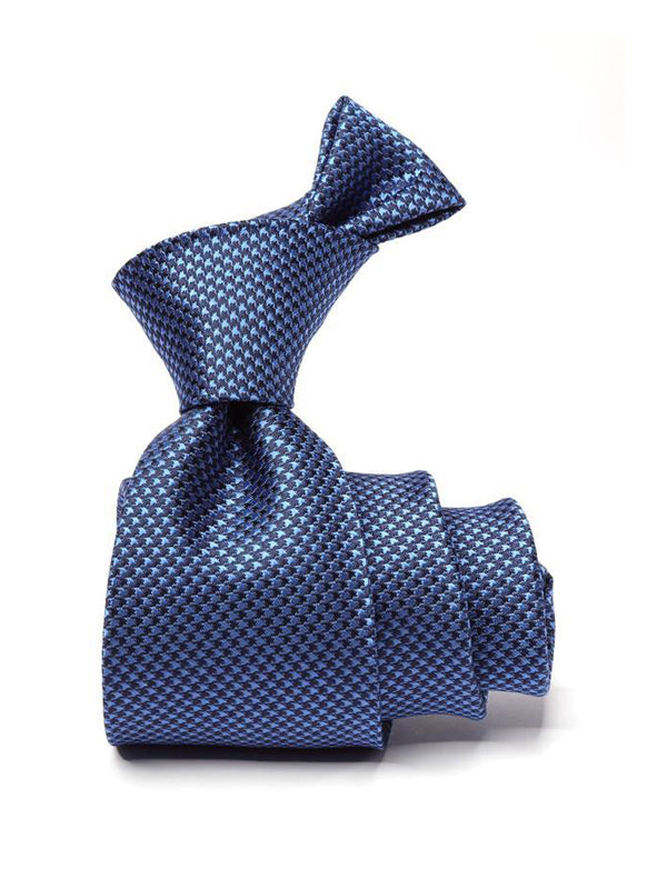 Campania Structure Medium Blue Silk Tie