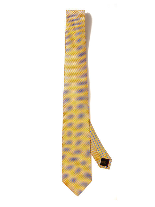 Campania Structure Medium Yellow Silk Tie