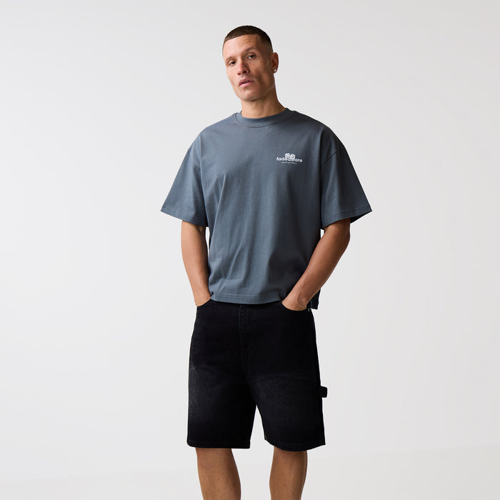 Carpenter Denim Shorts | Washed Black