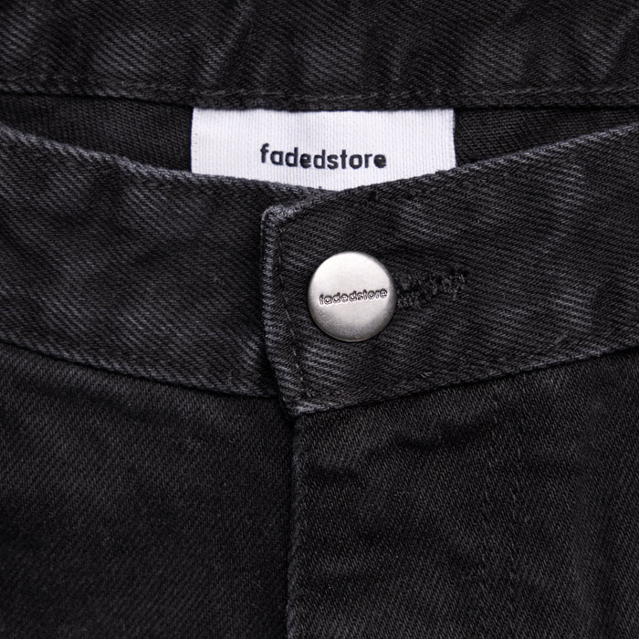 Carpenter Denim Shorts | Washed Black