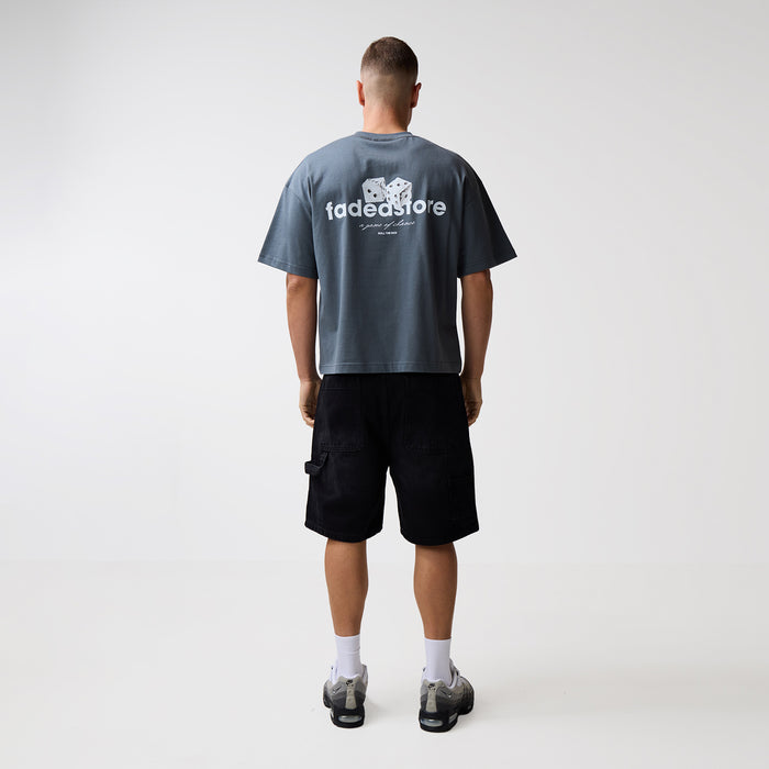 Carpenter Denim Shorts | Washed Black