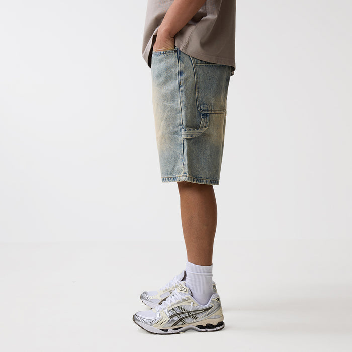 Carpenter Denim Shorts | Washed Blue