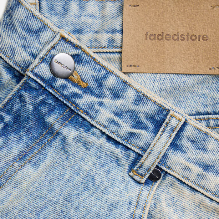 Carpenter Denim Shorts | Washed Blue