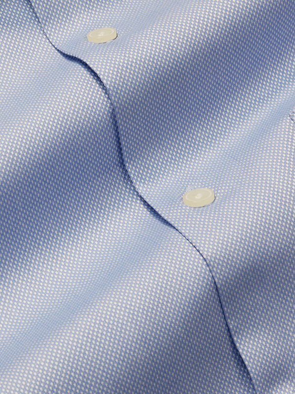 Cascia Sky Solid Full Sleeve Single Cuff Slim Fit Classic Formal Cotton Shirt