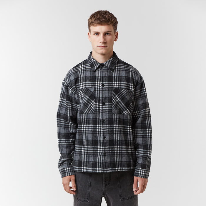 Check Flannel Shirt | Black