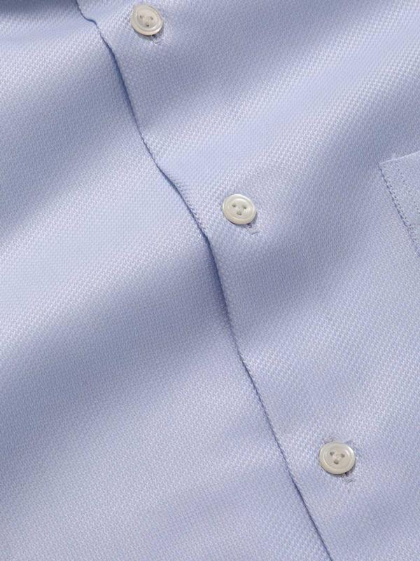 Cione Sky Solid Full Sleeve Single Cuff Slim Fit Classic Formal Two Ply Mercerized Cotton Shirt