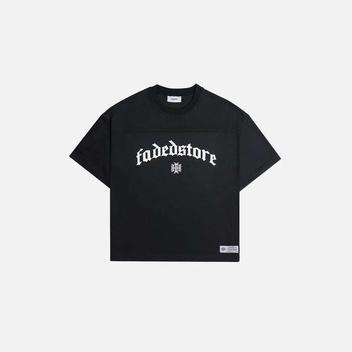 Collegiate Mesh Jersey T-Shirt | Black