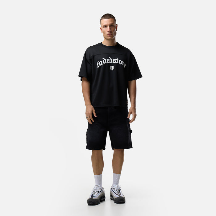 Collegiate Mesh Jersey T-Shirt | Black
