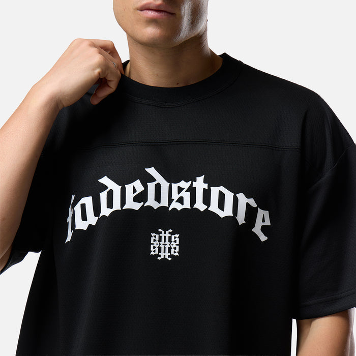 Collegiate Mesh Jersey T-Shirt | Black
